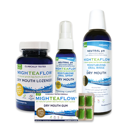 MighTeaFlow Dry Mouth Gum to Moist Mouth in Minutes